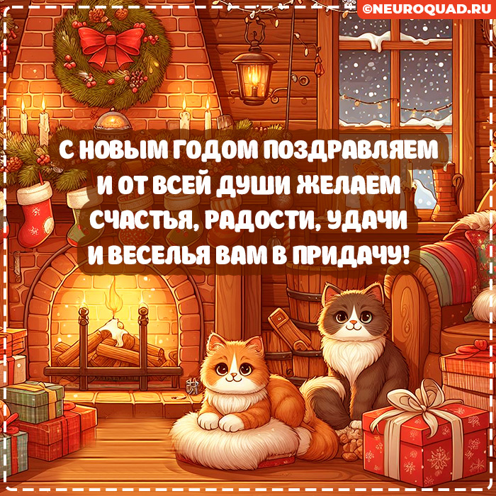 Красивые открытки Любимой с Новым годом 2024, гифки с поздравлениями 6