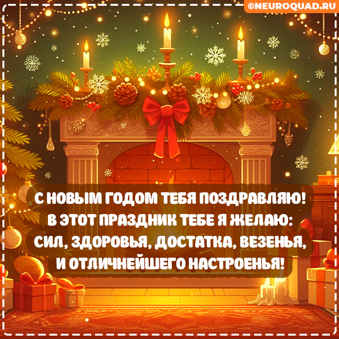Красивые открытки Папе с Новым годом 2024, гифки с поздравлениями 3