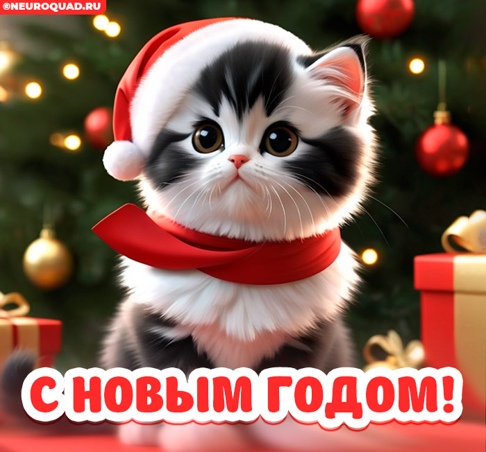 Красивые открытки Жене с Новым годом 2024, гифки с поздравлениями 2