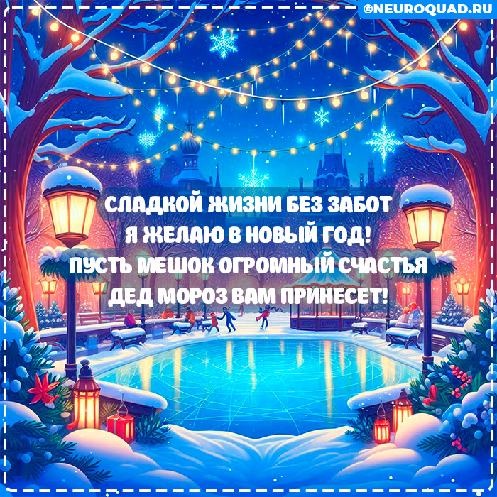 Красивые открытки Жене с Новым годом 2024, гифки с поздравлениями 3