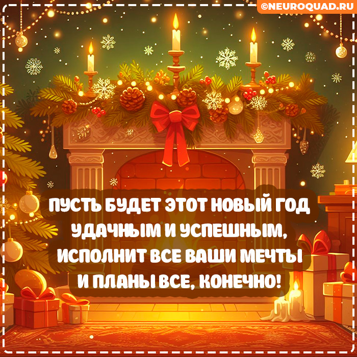 Красивые открытки Женщине с Новым годом 2024, гифки с поздравлениями 1