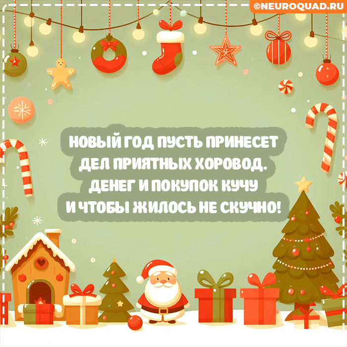 Красивые открытки Женщине с Новым годом 2024, гифки с поздравлениями 1